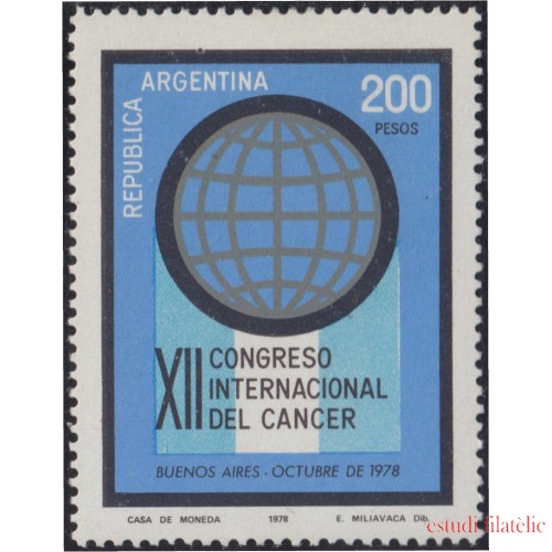 Argentina 1142 1978 XII Congreso Internacional de lucha contra el cáncer MNH  