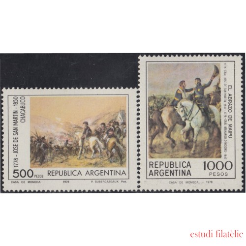 Argentina 1158/59 1978/79 200 Aniversario del Gral. San Martín MNH 