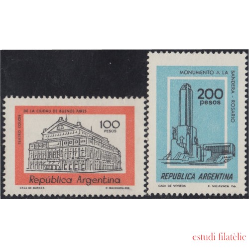 Argentina 1167/68 1979 Teatro Colón Monumento a la Bandera MNH 