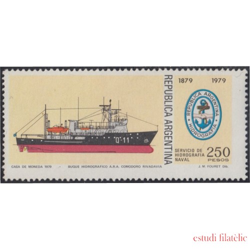 Argentina 1179 1979 Centenario del servicio hidrográfico Barco Boat MNH 