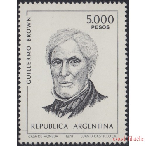 Argentina 1212 1980 Personalidades Almirante Guillermo Brown MNH 