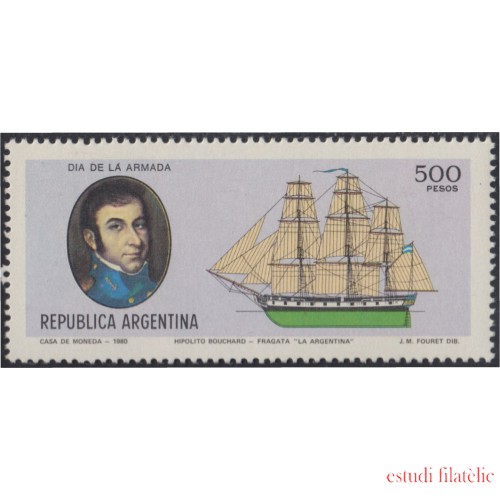 Argentina 1219 1980 Día de la Marina Barco Boat MNH 