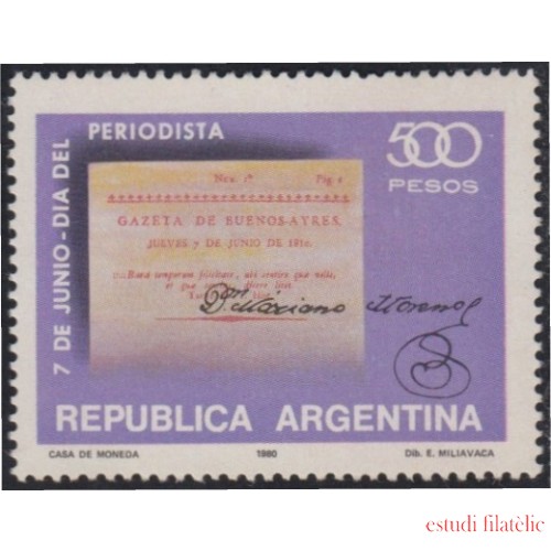 Argentina 1220 1980 Día del periodista MNH 