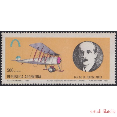 Argentina 1227 1980 Día de la fuerza aérea Ingeniero Francisco Artiaga MNH 