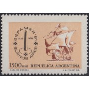 Argentina 1265 1981 Caravela Santa María Barco Boat Espamer 81MNH