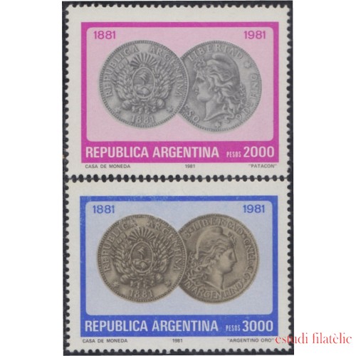 Argentina 1270/71 1981 Primer centenario del peso argentino MNH