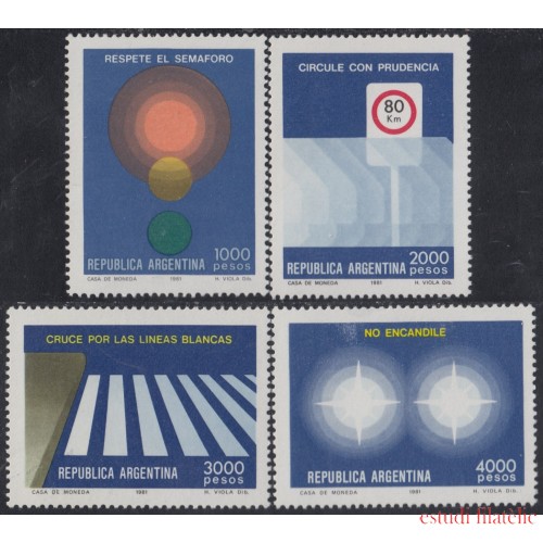 Argentina 1273/76 1981 Seguridad Víal MNH