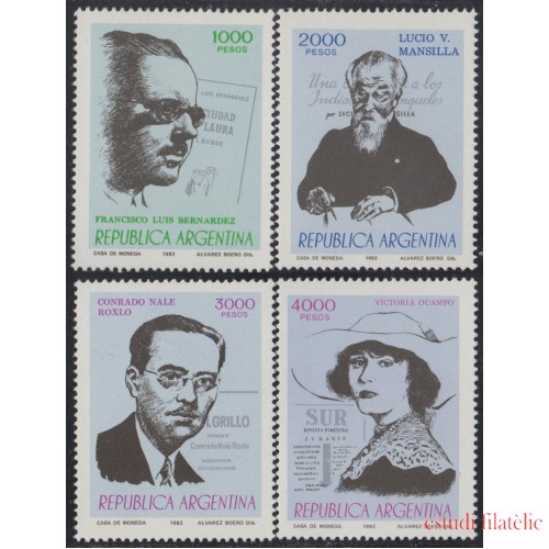 Argentina 1281/84 1982 Escritores argentinos MNH 