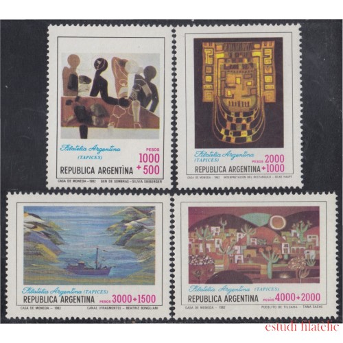 Argentina 1305/08 1982 Filatelia Argentina Tapices MNH 