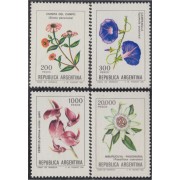 Argentina 1312/15 1982 Serie Antigua Flores Flowers MNH 