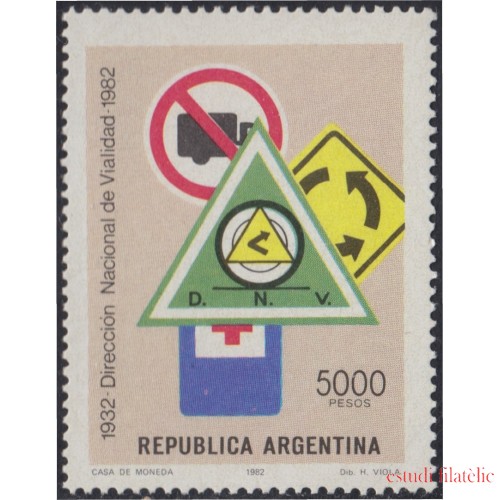 Argentina 1327 1982 50º Aniversario de la Dirección Nacional de puentes y pavimentos MNH 