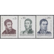 Argentina 1373/75 1983 Personalidades Bolívar San Martín Guillermo Brown MNH 