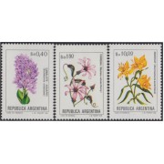 Argentina 1388/90 1983 Serie corriente Flores Flowers MNH 