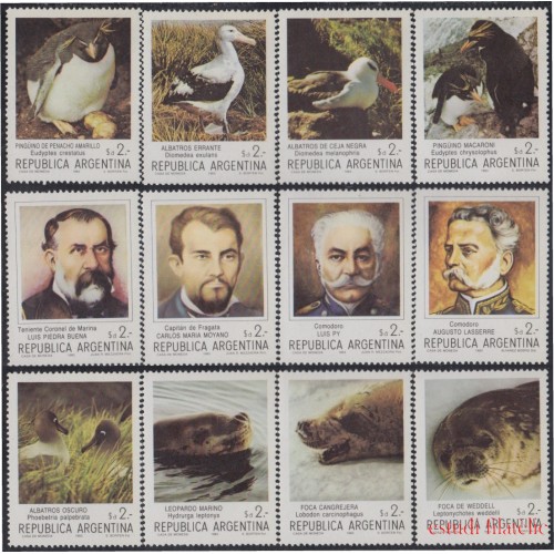 Argentina 1392/03 1983 Pioneros y Fauna en la Antártica Argentina MNH 