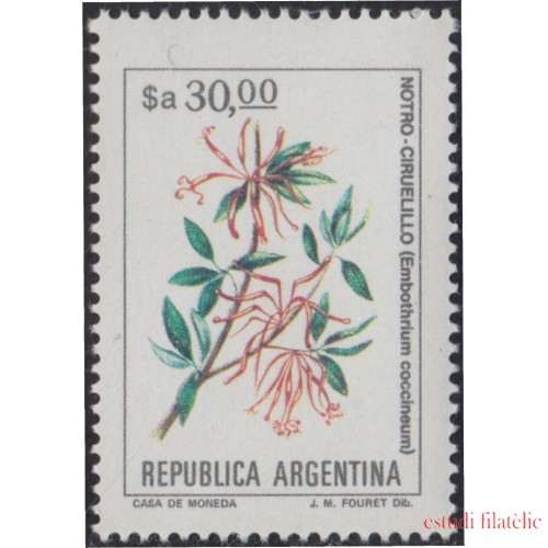 Argentina 1407a 1984 Serie corriente Flores Flowers MNH 