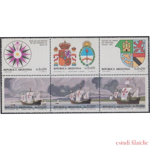 Argentina 1410/15 1984 Exposición Internacional de Filatelia Temática Barcos Boats MNH 