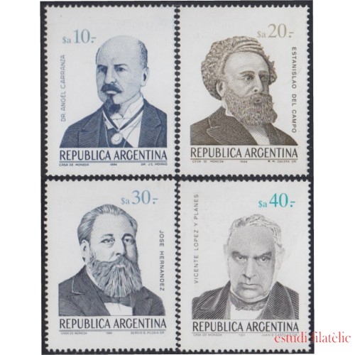 Argentina 1452/55 1985 Retratos de autores célebres MNH 