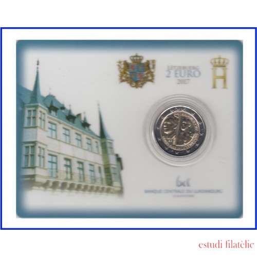 Luxemburgo 2017  Cartera Oficial Coin Card Moneda 2 € conm Guillermo III 