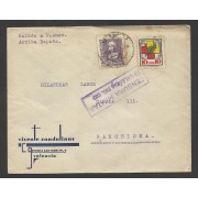 España Carta de Valencia a Barcelona 1939  Marca Censura Militar Valencia del Cid