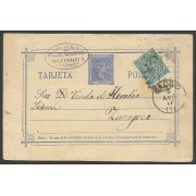 España Postal de Madrid a Zaragoza 1877