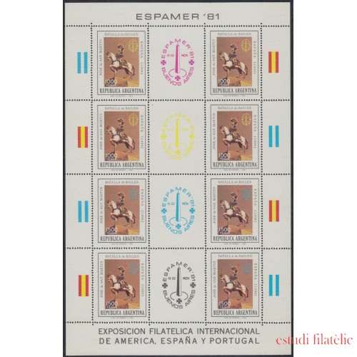 Argentina 1268/69 1981 Batalla de Bailen José de San Martín Espamer 81 MNH