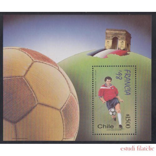 Chile HB 54 1998 Copa del Mundo de Fútbol en Francia MNH