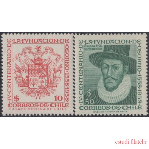 Chile 268/69 1958 4º Centenario de la Villa de Osorno MNH