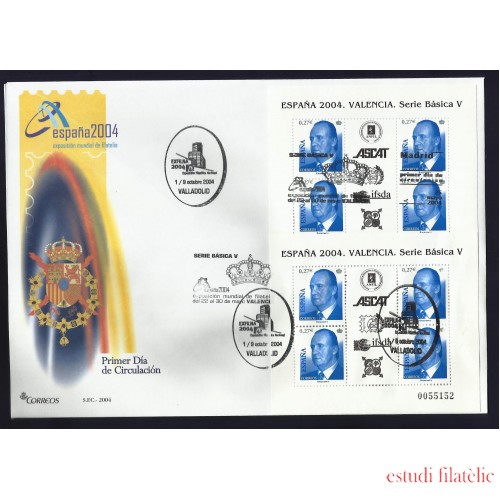 España 4088 2004 Hojita matasello Sobre Primer Día Exfilna 2004