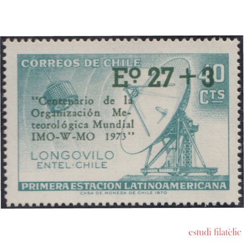 Chile 407 1974 Centenario de la organización meteorológica mundial MNH