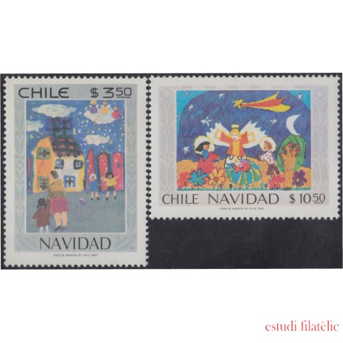 Chile 551/52 1980 Navidad Chistmas MNH