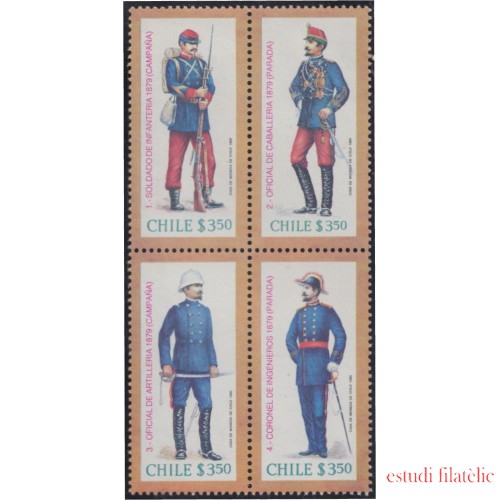 Chile 553/56 1980 Uniformes militares MNH