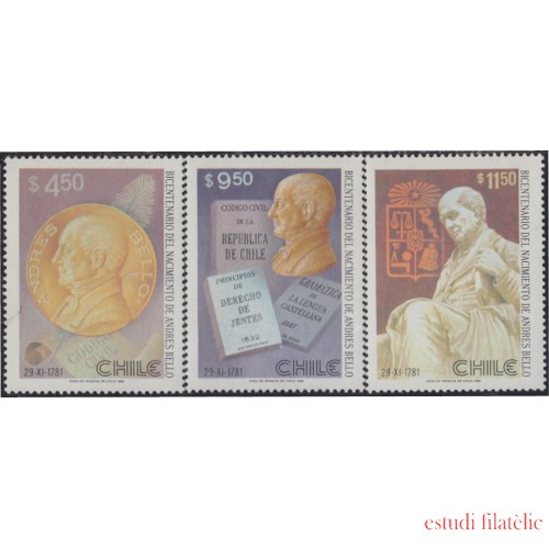 Chile 575/77 1981 Bicentenario del nacimiento de Andrés Bello MNH