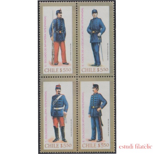 Chile 580/83 1981 Uniformes militares MNH