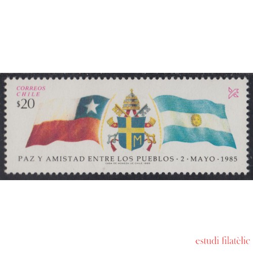 Chile 697 1985 Paz y amistad entre los pueblos Chile y Argentina MNH