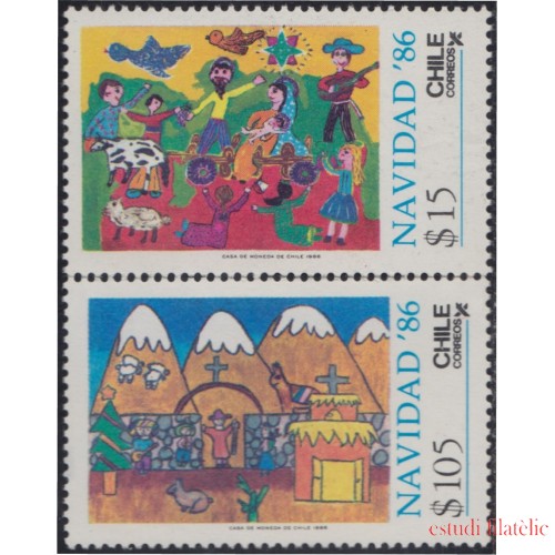 Chile 760/61 1986 Navidad Christmas MNH