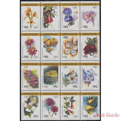 Chile 852/67 1988 Flores de Chile Flowers MNH