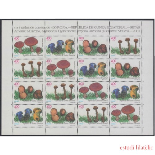 Guinea Ecuatorial 276/79 2001 Micología setas Mushroom MNH