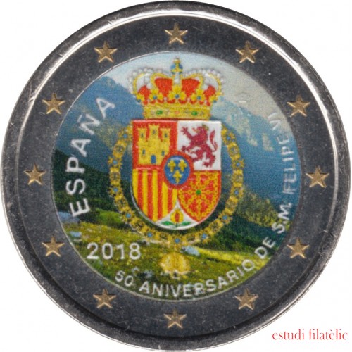 España 2018 2 € euros conmemorativos Color 50 Av. Felipe VI