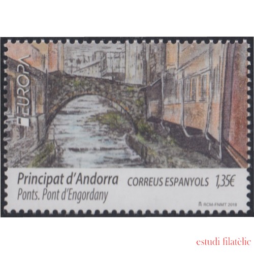 Andorra Española 468 2018 Europa Puentes MNH