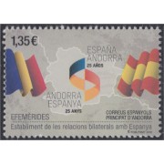 Andorra Española 471 2018 25 Años establecimiento de relaciones con España MNH