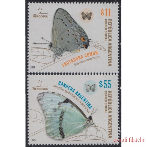 Argentina  3165/66 2017 Mariposas Butterflies MNH