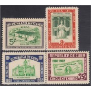 Cuba A- 56/59 1952 50 Años de la República Palacio Presidencial Escuela Rural Universidad de La Habana MNH