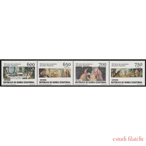 Guinea Ecuatorial 554/57 2018 500 años del pintor Tintoretto MNH