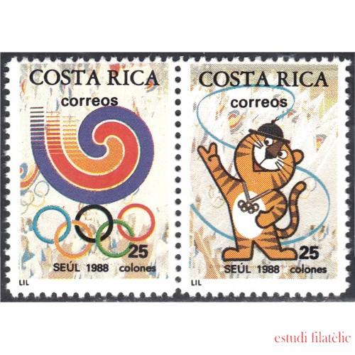 Costa Rica 504/05 1988 Juegos Olímpicos Seúl 1988 MNH