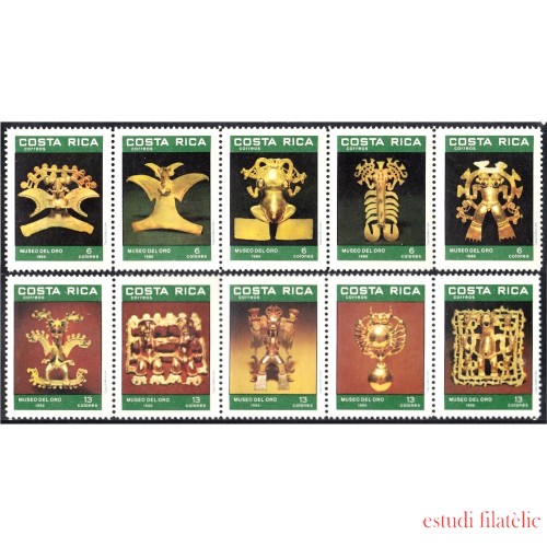 Costa Rica 460/69 1986 Museo del Oro MNH