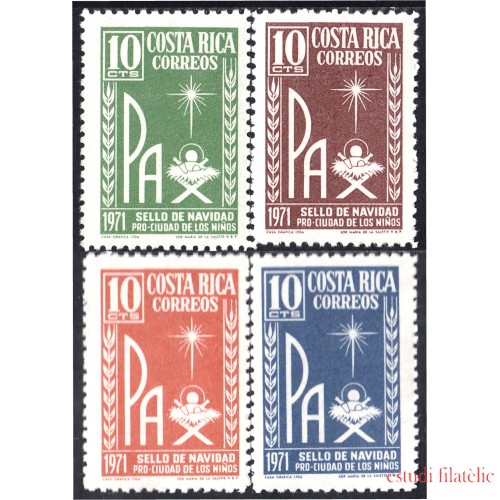 Costa Rica 305/08 1971 Sellos de navidad Pro Ciudad de los niños MNH