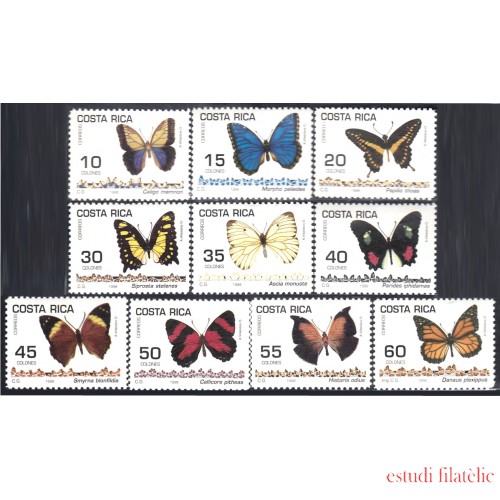 Costa Rica 631/40 1998 Mariposas Butterflies MNH