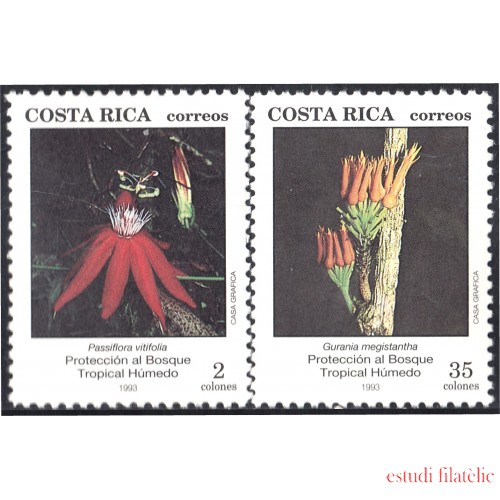 Costa Rica 569/70 1993 Protección al bosque tropical húmedo MNH