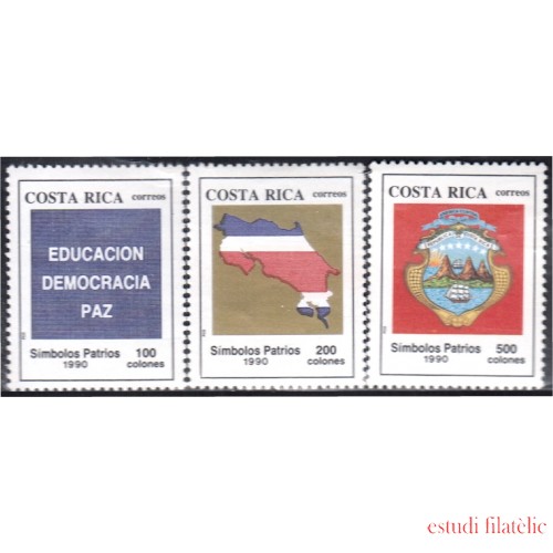 Costa Rica 533/35 1990 Símbolos Patrios Escudo MNH