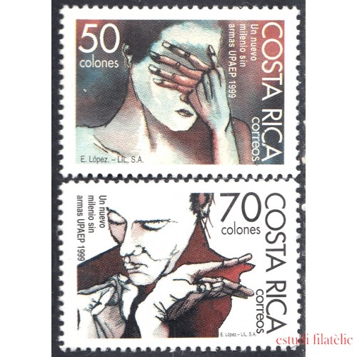 Costa Rica 654/55 1999 América Upaep un nuevo Milenio sin armas MNH